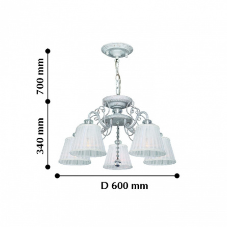 Подвесная люстра Amanda 2150-5PC фото 3
