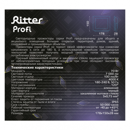 Прожектор уличный PROFI 53418 5 фото 2