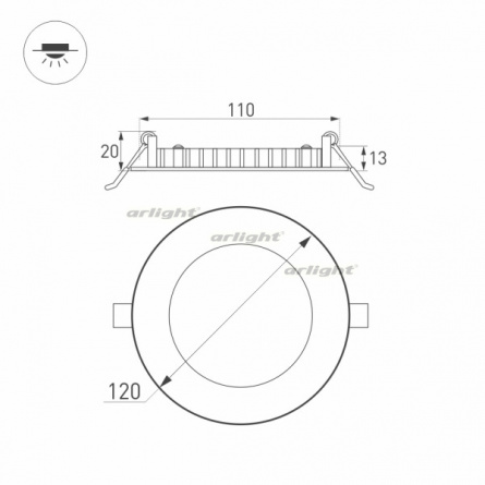 Точечный светильник DL EDGE 020106 фото 3